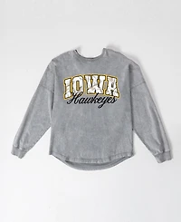 Gameday Couture Women's Iowa Hawkeyes Oversized Dropped-Shoulder Long-Sleeve T-Shirt