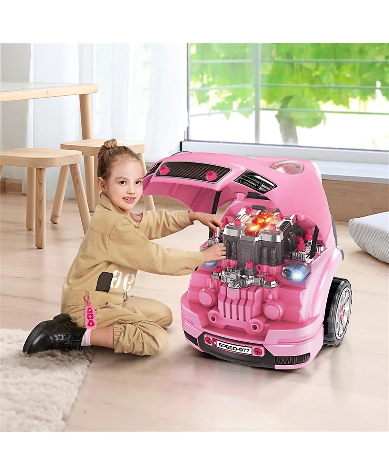 Yobtop Mechanic Truck Engine Disassembly Workshop 61-Piece Playset, Ages 3+
