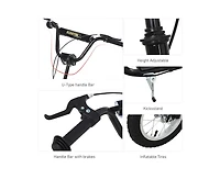 Yobtop Youth Scooter 16" Front/12" Rear Wheels, Adjustable Handlebar, Dual Brakes, Ages 5+