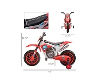 Yobtop 12V Electric Dirt Bike Battery-Powered Ride-On with Training Wheels, 66 lb. Capacity, Ages 3-5