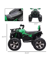 Yobtop 4 Wheeler 39.4"L x 25.6"W x 28.7"H Led Headlights, Music, Rechargeable Ride-On Atv, 66 lbs Capacity, Ages 3-7