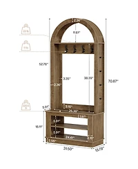 Tribesigns Room Divider,Freestanding Partition for Bedroom Dressing Area Home Office