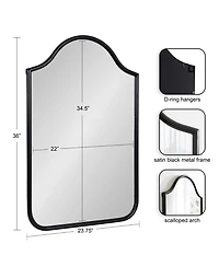 Kate and Laurel Fellows Framed Arch Wall Mirror