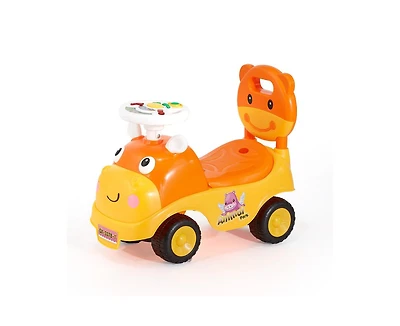 Yobtop Ride On Toddler Push Car- Kids Ride On Toy with Horn and Music,48.5 lbs Load Capacity,Under-seat Storage for Boys Girls