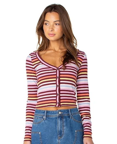 Roxy Women's Terrace Long-Sleeve Cropped Top