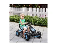 Yobtop Kids Pedal Go Kart with Adjustable Seat, Suspension System & Safety Hand Brake Ride-On Toy, 110 lbs Capacity, Ages 5-12