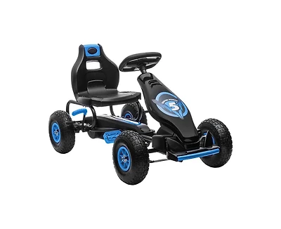 Yobtop Kids Pedal Go Kart with Adjustable Seat, Suspension System & Safety Hand Brake Ride-On Toy, 110 lbs Capacity, Ages 5-12