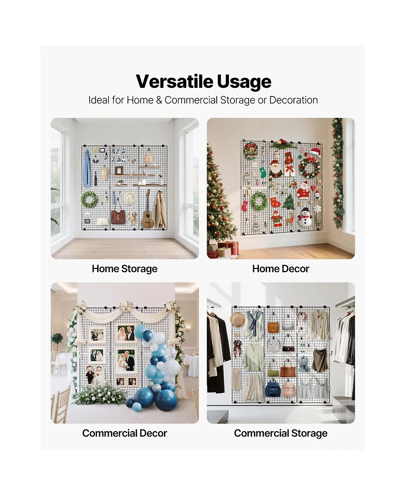 Yobtop 3-Pack Grid Wall Panels