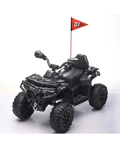 Yobtop 24V Kids Electric Atv Dual 550W Motors Led Lights Ride-On Toy, Ages 3-8