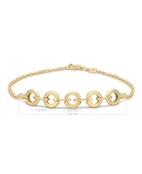 Devata Cable Link Chain Bracelet in 14K Gold, 6.5 in adj to 7.5 in, approx. 3.5 grams