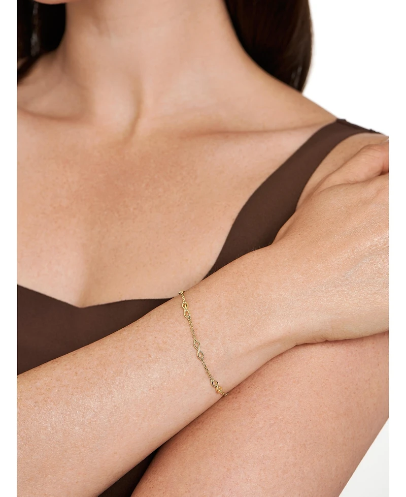 Devata Infinity Chain Bracelet in 14K Gold, 6.5 in adj to 7.5 in, approx. 2.8 grams