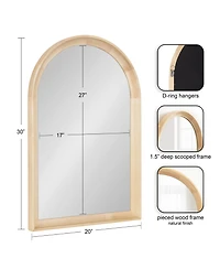 Kate and Laurel Hatherleigh Arch Wood Wall Mirror