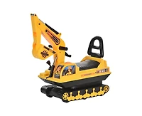 Yobtop No Power Toddler Non-Motorized Excavator Ride-On Toy with Movable Arm, Ages 3+
