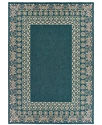 Oriental Weavers Latitude 1503B Blue 6'7" x 9'2" Outdoor Area Rug