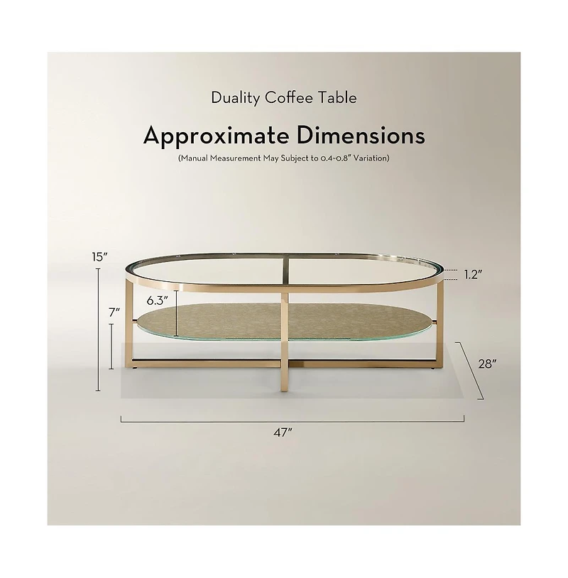 Z Gallerie Duality Oval Coffee Table