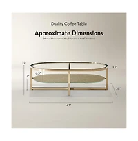 Z Gallerie Duality Oval Coffee Table