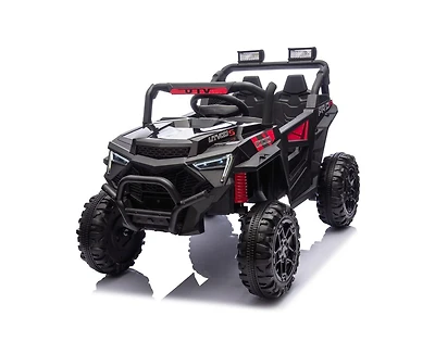 Yobtop 24V 400W Kids Ride On Electric Utv - Parents Remote Control, Four-Wheel Suspension, Led Lights, Usb and MP3 Music and Bluetooth for Kids