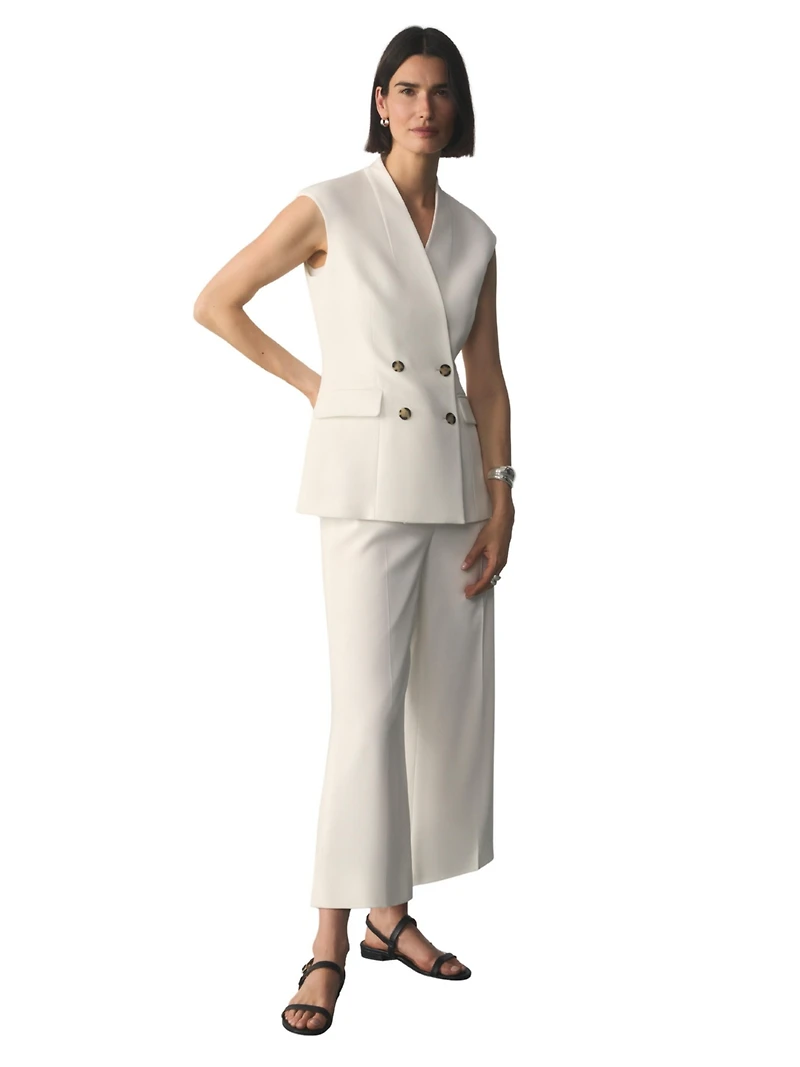 The Fold Women's Nera Double-Breasted Sleeveless V-Neck Waistcoat