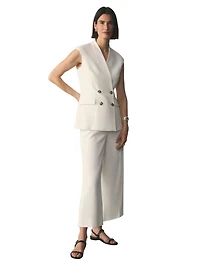The Fold Women's Nera Double-Breasted Sleeveless V-Neck Waistcoat