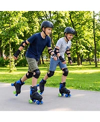 Sugift Quad Roller Skates for Kids and Teens with Expandable Sizing and Light-Up Wheels Ages 9-14
