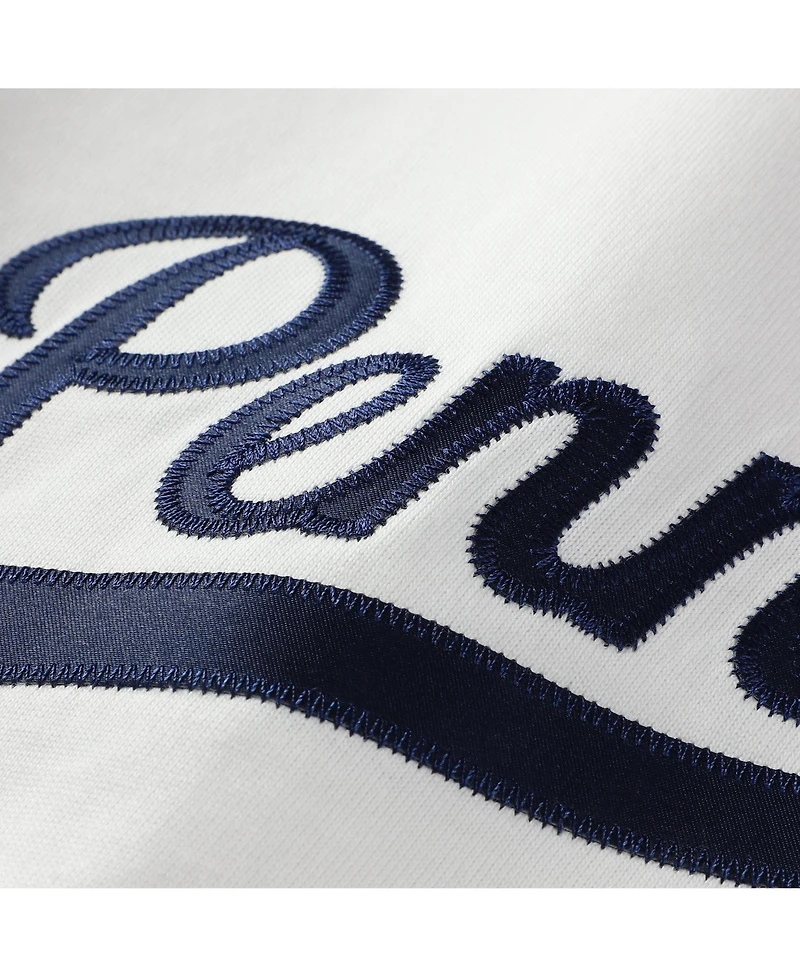 Adidas Women's White Penn State Nittany Lions Cropped Baseball Fashion Jersey