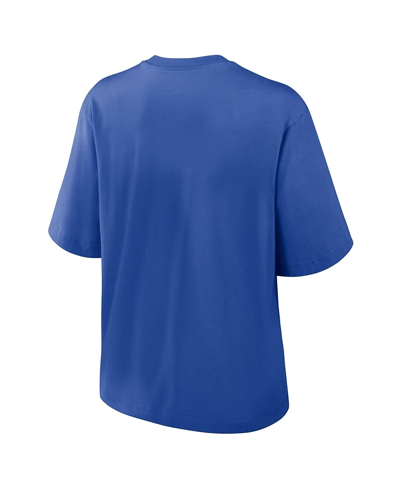 Nike Women's Royal Duke Blue Devils Arch Logo Boxy T-Shirt