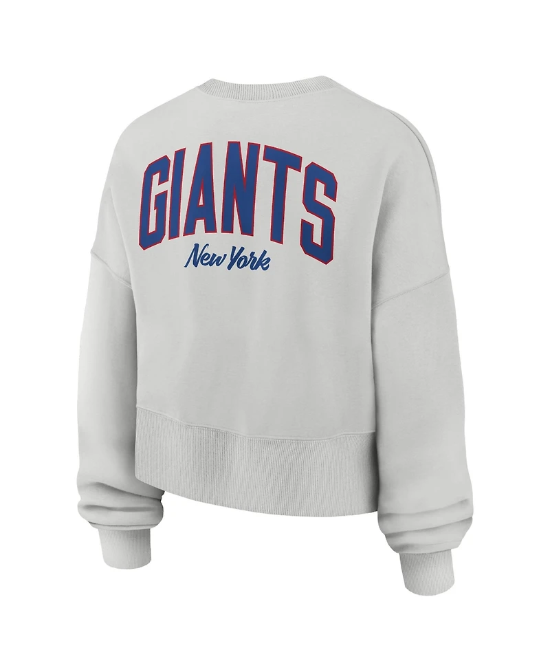 Nike Women's Gray New York Giants Oversized Primetime Phoenix Fleece Sweatshirt