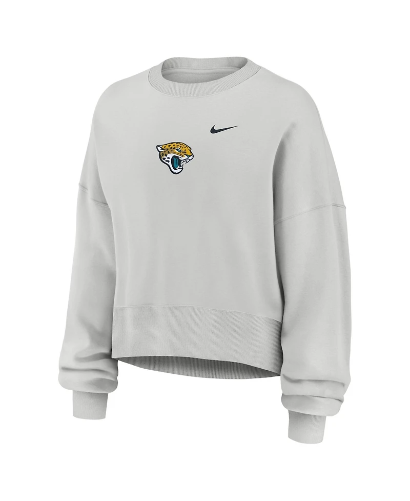 Nike Women's Gray Jacksonville Jaguars Oversized Primetime Phoenix Fleece Sweatshirt