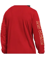 Starter Men's Red Kansas City Chiefs Clutch Hit Ii Long-Sleeve T-Shirt