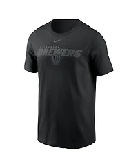 Nike Men's Black Milwaukee Brewers Tonal Club T-Shirt