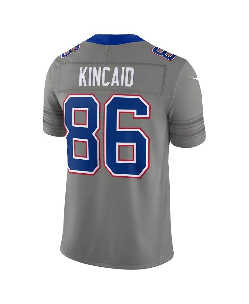 Nike Men's Dalton Kincaid Gray Buffalo Bills Nickel City Vapor F.u.s.e. Stitched Limited Jersey