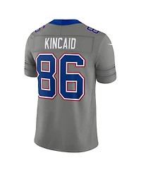 Nike Men's Dalton Kincaid Gray Buffalo Bills Nickel City Vapor F.u.s.e. Stitched Limited Jersey