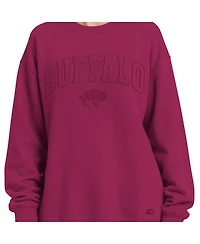 Starter Women's Maroon Buffalo Bills Athleisure Oversized Fleece Sweatshirt