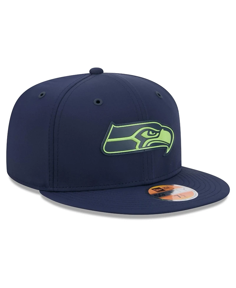 New Era Men's College Navy Seattle Seahawks 2026 Sideline 59FIFTY Fitted Hat