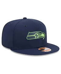 New Era Men's College Navy Seattle Seahawks 2026 Sideline 59FIFTY Fitted Hat