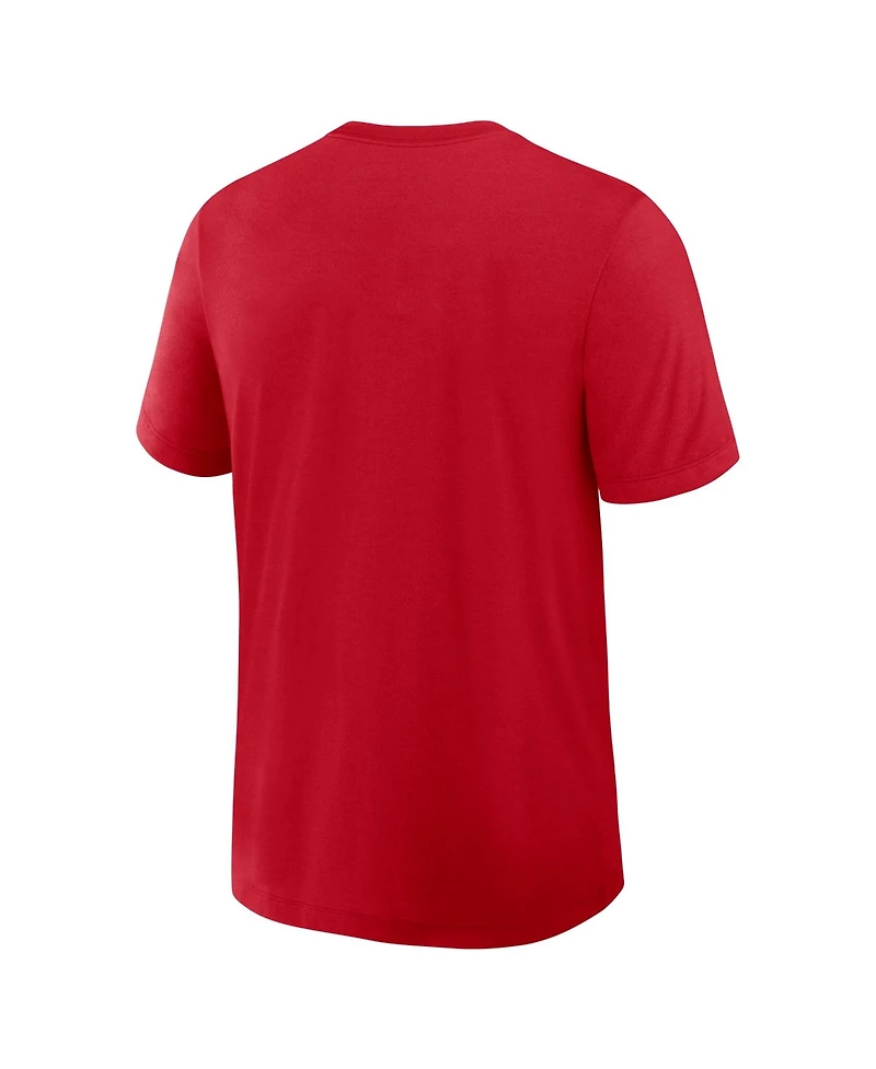 Nike Men's Red Los Angeles Angels Authentic Collection Early Work Tri-Blend Dri-fit T-Shirt
