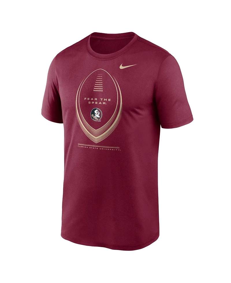 Nike Men's Garnet Florida State Seminoles Primetime Legend Football Icon Dri-fit T-Shirt