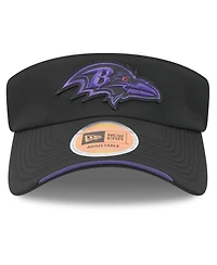 New Era Men's Black Baltimore Ravens 2026 Sideline Adjustable Visor Hat