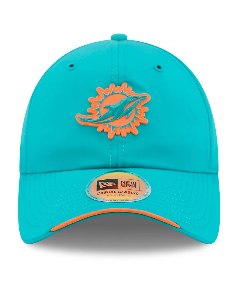 New Era Men's Aqua Miami Dolphins 2026 Sideline Casual Classic Adjustable Hat