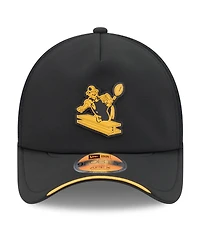 New Era Men's Black Pittsburgh Steelers 2026 Sideline Throwback Apex 9FORTY Adjustable Trucker Hat