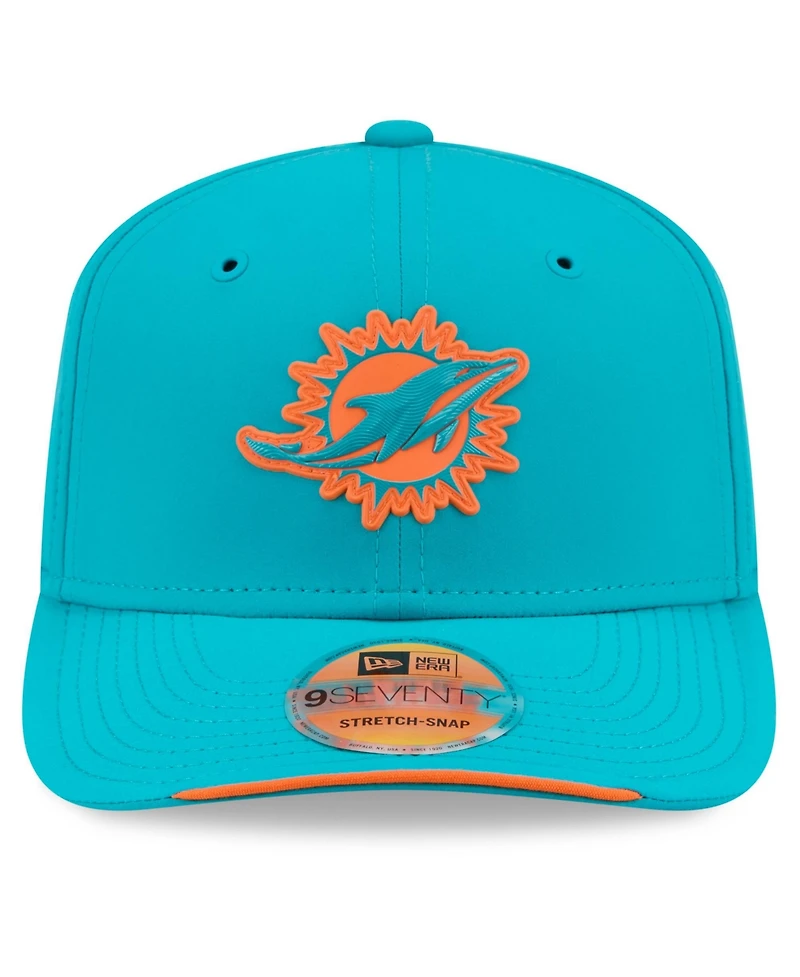 New Era Men's Aqua Miami Dolphins 2026 Sideline 9SEVENTY Adjustable Hat