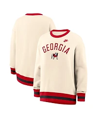 Nike Women's Natural Georgia Bulldogs Oversized Legacy Arch Phoenix Sweatshirt