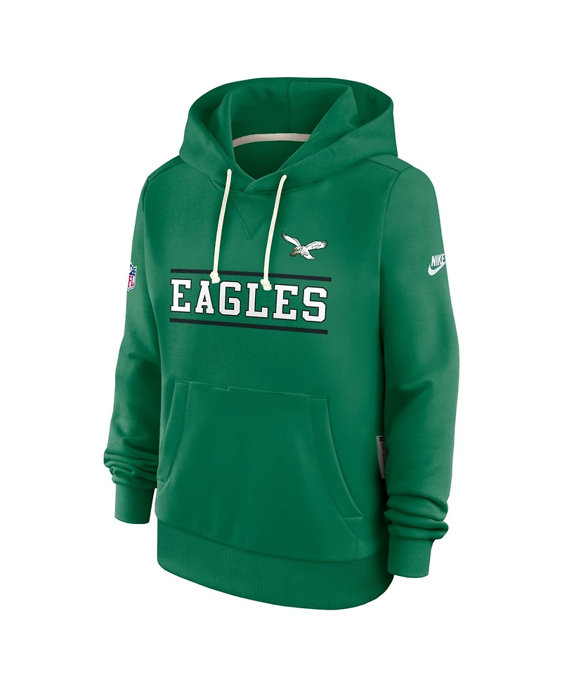 Nike Women's Kelly Green Philadelphia Eagles Sideline Standard Issue Alternate Dri-fit Hoodie