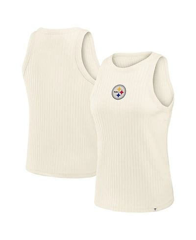 Fanatics Women's Cream Pittsburgh St-Shirtlers Star Play Tri-Blend Ribbed Tank Top
