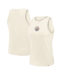 Fanatics Women's Cream Pittsburgh St-Shirtlers Star Play Tri-Blend Ribbed Tank Top