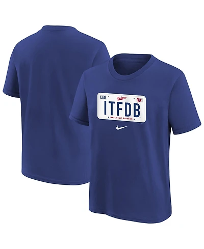 Nike Big Boys and Girls Royal Los Angeles Dodgers Hometown Collection T-Shirt