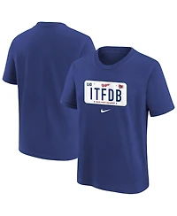 Nike Big Boys and Girls Royal Los Angeles Dodgers Hometown Collection T-Shirt