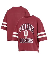 Pressbox Women's Crimson Indiana Hoosiers Wayne Tyler Cropped T-Shirt