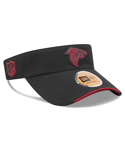 New Era Men's Black Atlanta Falcons 2026 Sideline Adjustable Visor Hat