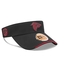 New Era Men's Black Atlanta Falcons 2026 Sideline Adjustable Visor Hat